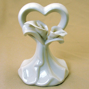 Heart shaped cake topper