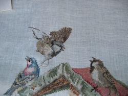 detail of birdfeeder in progress