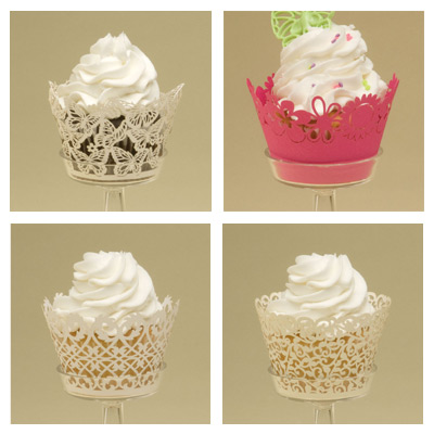 Find these laser cut cupcake wrappers at