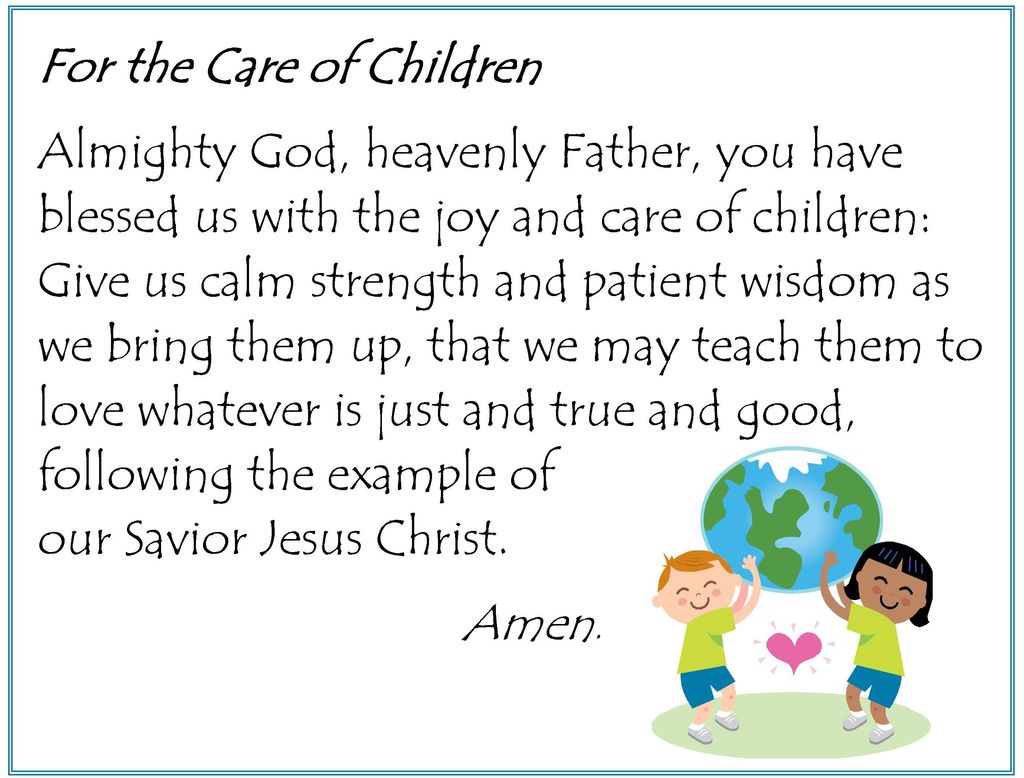 Opening Prayer For Children's Sunday